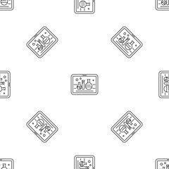 Poster - Chemistry on tablet pattern seamless vector repeat geometric for any web design