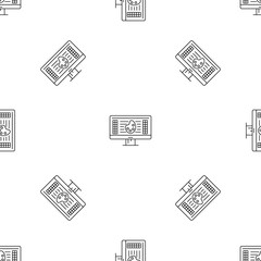 Poster - Web drawing pattern seamless vector repeat geometric for any web design