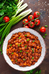 Sticker - Stewed red beans with carrot in spicy tomato sauce