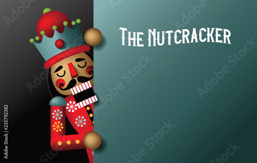 Fotomural Christmas nutcracker illustration