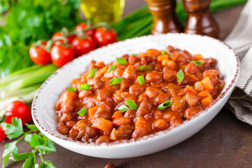 Sticker - Stewed red beans with carrot in spicy tomato sauce