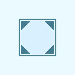 Poster - social network sign field outline icon. Element of 2 color simple icon. Thin line icon for website design and development, app development. Premium icon