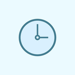 clock field outline icon. Element of 2 color simple icon. Thin line icon for website design and development, app development. Premium icon