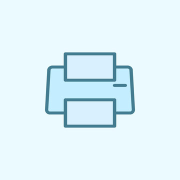 Printer field outline icon. Element of 2 color simple icon. Thin line icon for website design and development, app development. Premium icon