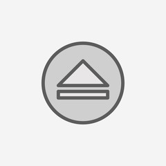 Poster - opening sign in a circle field outline icon. Element of 2 color simple icon. Thin line icon for website design and development, app development. Premium icon