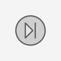 Poster - slow-motion sign in a circle field outline icon. Element of 2 color simple icon. Thin line icon for website design and development, app development. Premium icon