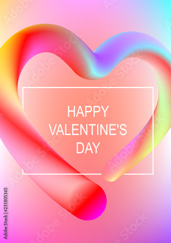 Download Happy Valentine S Day Poster Mockup With Modern Vibrant Color Heart Colorful Fluid Vertical Banner Modern Cover In Minimal Liquid Design Stock Vector Illustration Clipart Stock Vector Adobe Stock