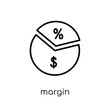 © t-vector-icons - Margin icon. Trendy modern flat linear vector Margin icon on white background from thin line Business collection