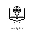 © t-vector-icons - Analytics icon. Trendy modern flat linear vector Analytics icon on white background from thin line Business and analytics collection