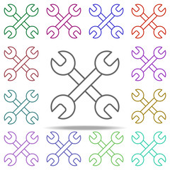 Poster - cone wrench icon. Elements of auto workshop in multi color style icons. Simple icon for websites, web design, mobile app, info graphics