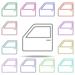 Poster - car door icon. Elements of auto workshop in multi color style icons. Simple icon for websites, web design, mobile app, info graphics