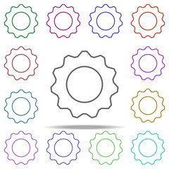 Poster - gear icon. Elements of auto workshop in multi color style icons. Simple icon for websites, web design, mobile app, info graphics