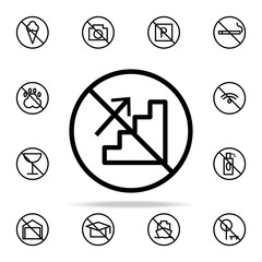 Poster - ban goes up icon. Ban icons universal set for web and mobile
