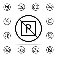 Poster - parking prohibition icon. Ban icons universal set for web and mobile