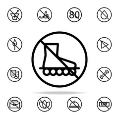 Poster - ban videos icon. Ban icons universal set for web and mobile