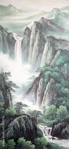 Dekoracja na wymiar  chinskie-tradycyjne-malarstwo-krajobrazu