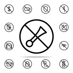 Poster - signal prohibition icon. Ban icons universal set for web and mobile