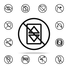 Poster - elevator prohibition icon. Ban icons universal set for web and mobile