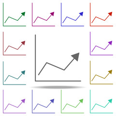 Poster - arrow plan icon. Elements of finance in multi color style icons. Simple icon for websites, web design, mobile app, info graphics