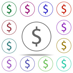 Poster - dollar icon. Elements of finance in multi color style icons. Simple icon for websites, web design, mobile app, info graphics