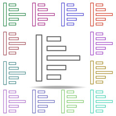 Poster - statistics increase icon. Elements of finance in multi color style icons. Simple icon for websites, web design, mobile app, info graphics