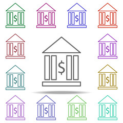 Poster - bank dollar icon. Elements of finance in multi color style icons. Simple icon for websites, web design, mobile app, info graphics
