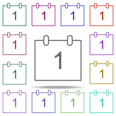 Poster - calendar icon. Elements of finance in multi color style icons. Simple icon for websites, web design, mobile app, info graphics