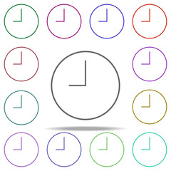 Poster - working hours icon. Elements of finance in multi color style icons. Simple icon for websites, web design, mobile app, info graphics