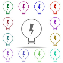 Poster - lamp icon. Elements of finance in multi color style icons. Simple icon for websites, web design, mobile app, info graphics