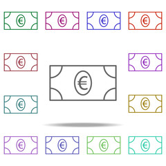 Poster - Euro icon. Elements of finance in multi color style icons. Simple icon for websites, web design, mobile app, info graphics