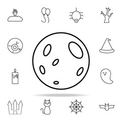 Poster - full moon icon. halloween icons universal set for web and mobile