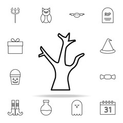 Poster - tree icon. halloween icons universal set for web and mobile