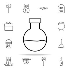 Poster - flask icon. halloween icons universal set for web and mobile