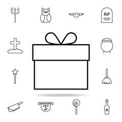 Poster - gift icon. halloween icons universal set for web and mobile