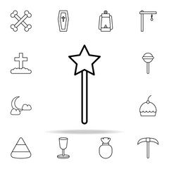 Poster - Magic wand icon. halloween icons universal set for web and mobile