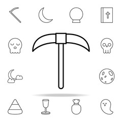 Poster - pick icon. halloween icons universal set for web and mobile