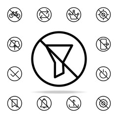 Poster - filter ban icon. Ban icons universal set for web and mobile