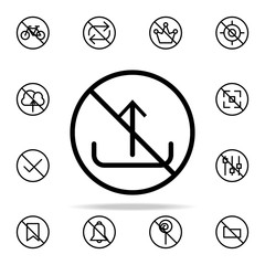 Poster - ban downloading icon. Ban icons universal set for web and mobile