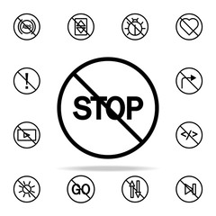 Poster - ban icon. Ban icons universal set for web and mobile