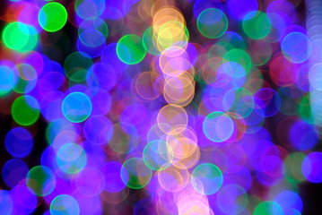 Colorful Circle Lighting Bokeh Background