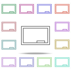 Poster - board icon. Elements of education in multi color style icons. Simple icon for websites, web design, mobile app, info graphics