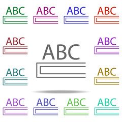 Poster - book icon. Elements of education in multi color style icons. Simple icon for websites, web design, mobile app, info graphics