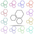 © Jamila - honeycombs icon. Elements of education in multi color style icons. Simple icon for websites, web design, mobile app, info graphics