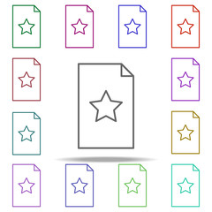 Poster - paper star icon. Elements of education in multi color style icons. Simple icon for websites, web design, mobile app, info graphics