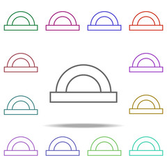 Poster - ruler icon. Elements of education in multi color style icons. Simple icon for websites, web design, mobile app, info graphics
