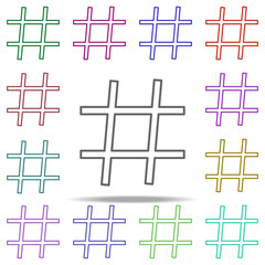 Poster - lattice icon. Elements of education in multi color style icons. Simple icon for websites, web design, mobile app, info graphics