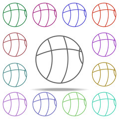 Poster - basketball icon. Elements of education in multi color style icons. Simple icon for websites, web design, mobile app, info graphics