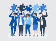 © Rawpixel.com - Character of business people holding puzzle pieces illustration