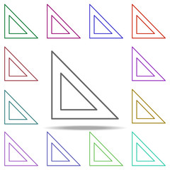 Poster - ruler icon. Elements of education in multi color style icons. Simple icon for websites, web design, mobile app, info graphics