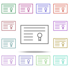 Poster - reading and writing icon. Elements of education in multi color style icons. Simple icon for websites, web design, mobile app, info graphics